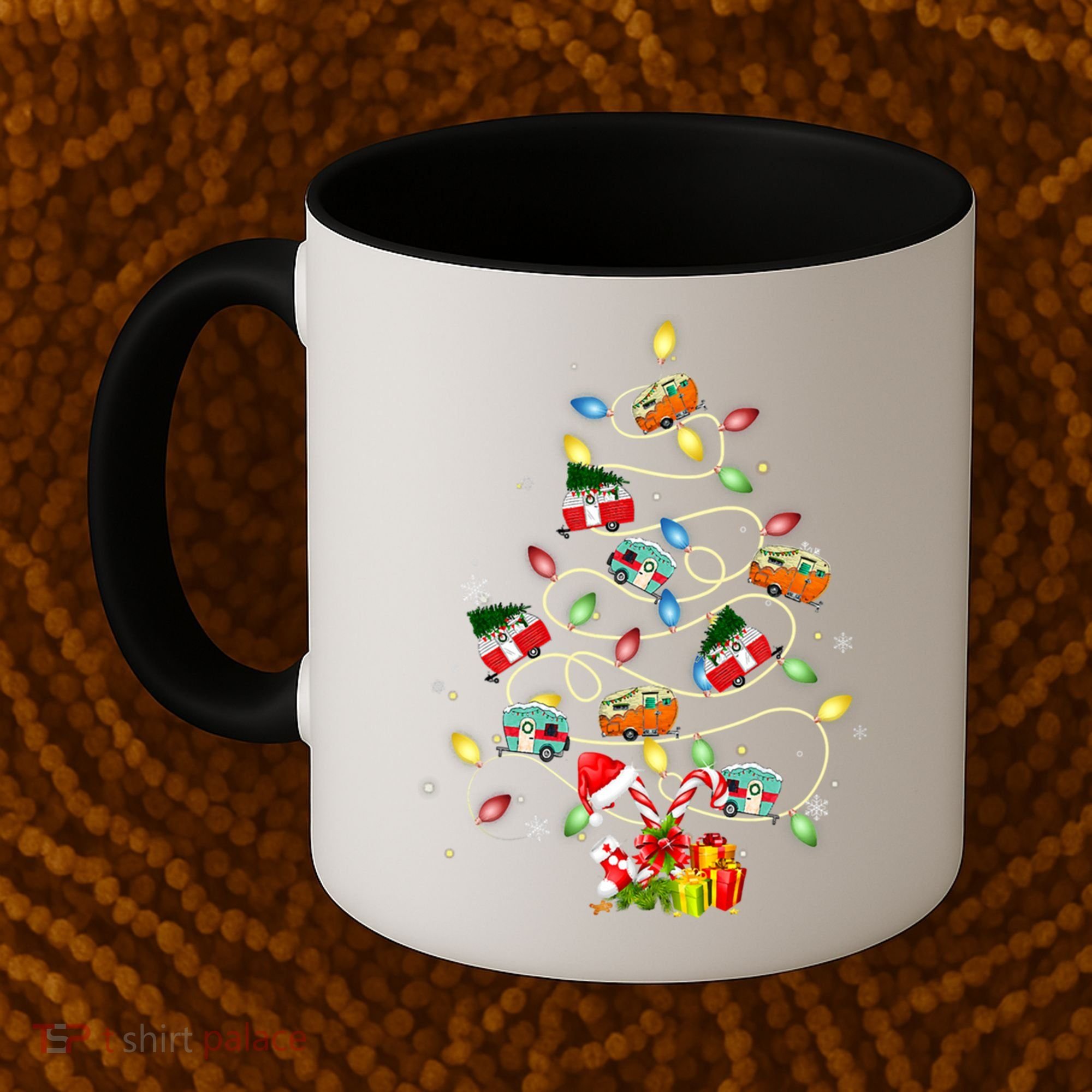 Funny Camping Merry Christmas Tree Campers Xmas Holiday Gift Coffee Mug