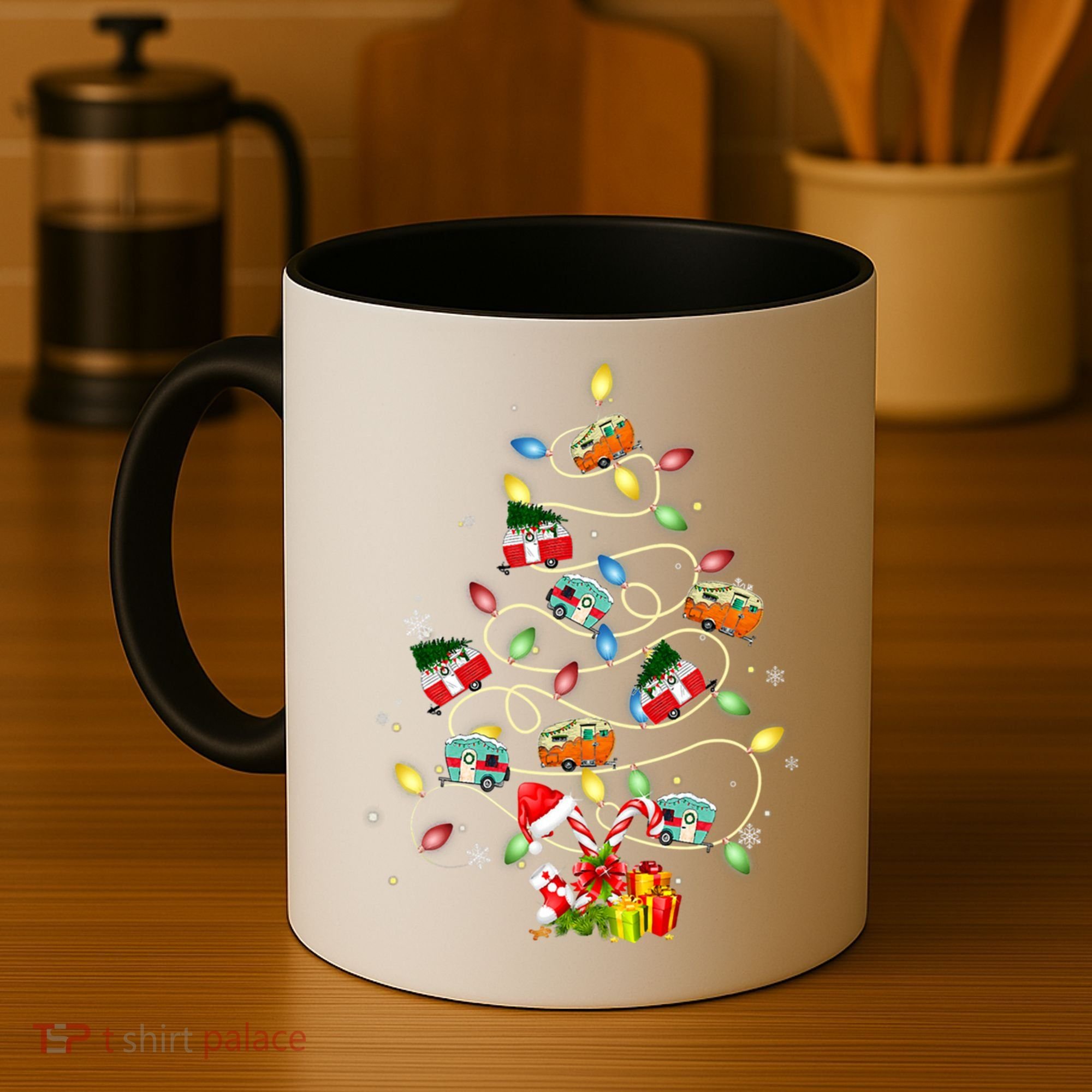 Funny Camping Merry Christmas Tree Campers Xmas Holiday Gift Coffee Mug