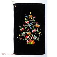 Funny Camping Merry Christmas Tree Campers Xmas Holiday Gift Golf Towel thumb 0