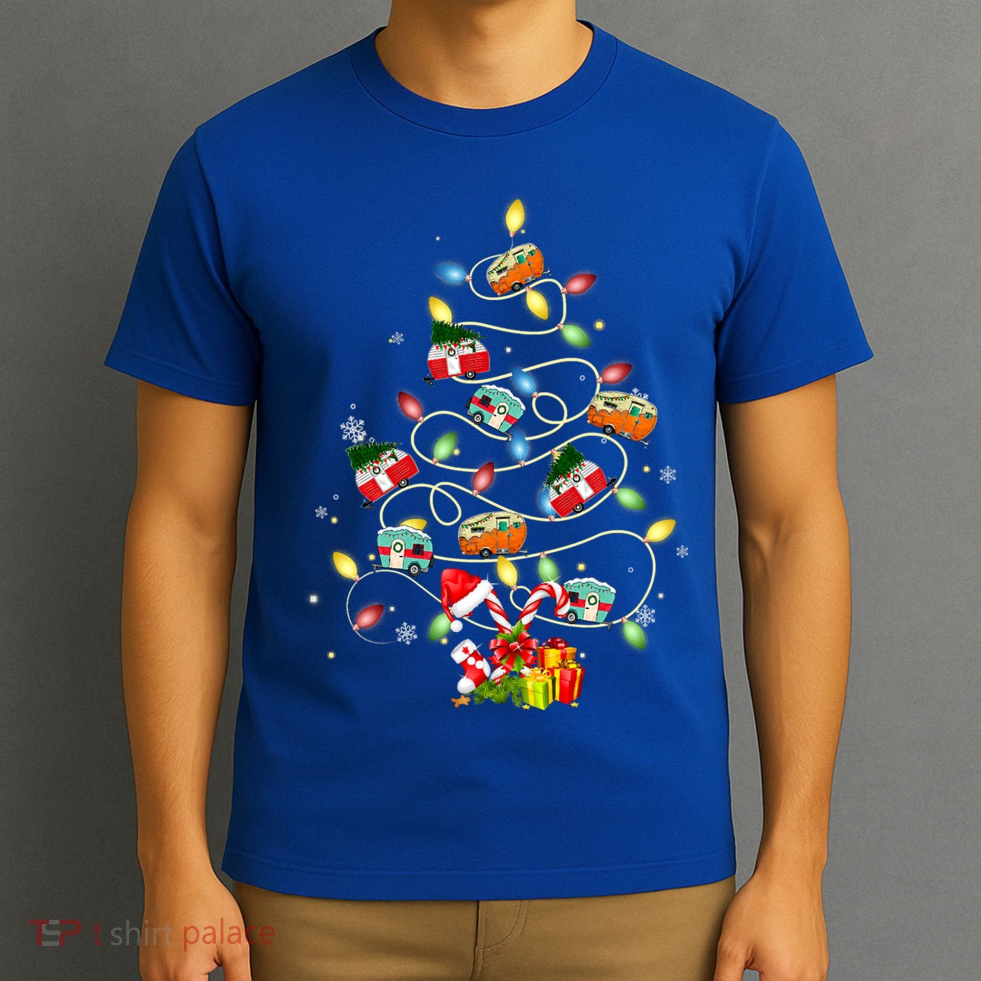 Funny Camping Merry Christmas Tree Campers Xmas Holiday Gift T-Shirt