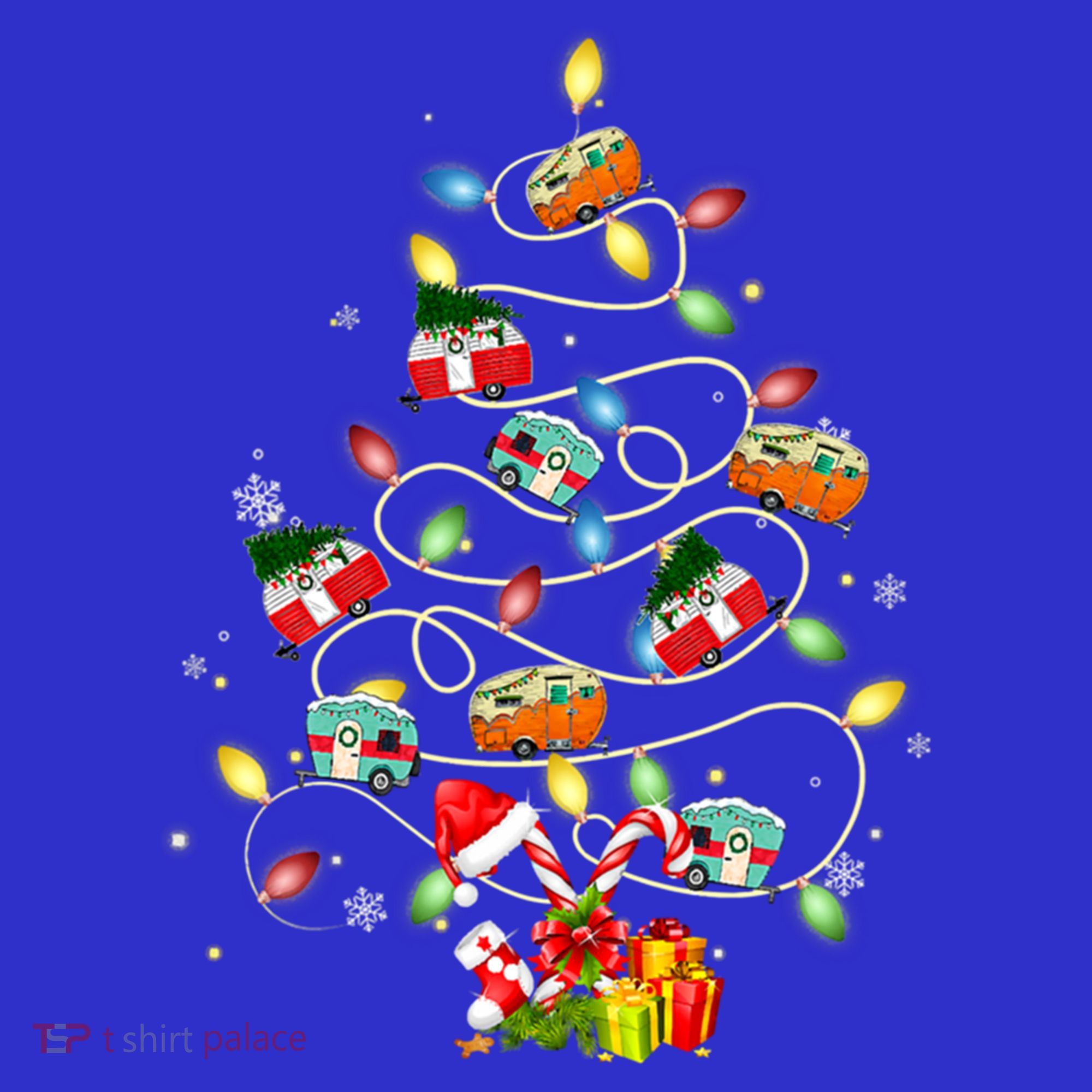 Funny Camping Merry Christmas Tree Campers Xmas Holiday Gift Mousepad