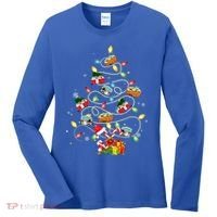 Funny Camping Merry Christmas Tree Campers Xmas Holiday Gift Women's Long Sleeve Shirt thumb 0
