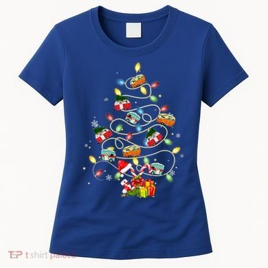 Funny Camping Merry Christmas Tree Campers Xmas Holiday Gift Women's T-Shirt