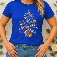 Funny Camping Merry Christmas Tree Campers Xmas Holiday Gift Women's T-Shirt thumb 2