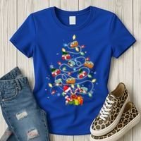 Funny Camping Merry Christmas Tree Campers Xmas Holiday Gift Women's T-Shirt thumb 3