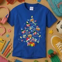 Funny Camping Merry Christmas Tree Campers Xmas Holiday Gift Kids T-Shirt thumb 3