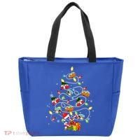 Funny Camping Merry Christmas Tree Campers Xmas Holiday Gift Tote Bag thumb 0
