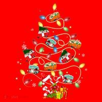 Funny Camping Merry Christmas Tree Campers Xmas Holiday Gift Santa Hat thumb 1