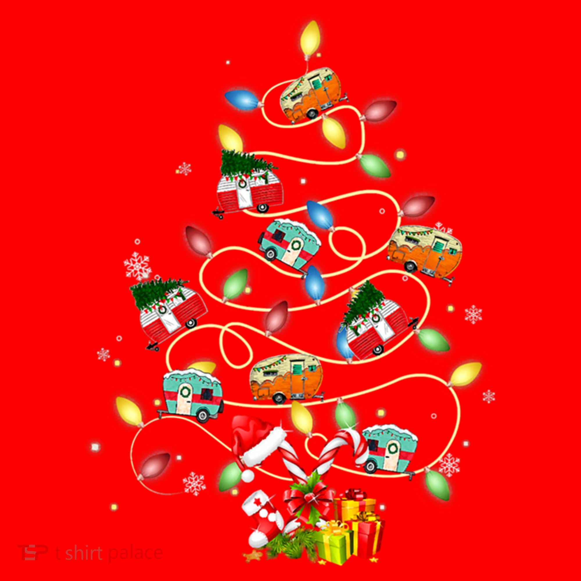 Funny Camping Merry Christmas Tree Campers Xmas Holiday Gift Santa Hat