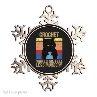 Funny Crochet Mom Makes Me Feel Less Murdery Vintage Ornament