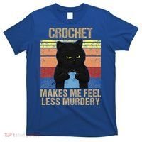 Funny Crochet Mom Makes Me Feel Less Murdery Vintage T-Shirt thumb 0