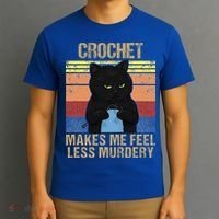 Funny Crochet Mom Makes Me Feel Less Murdery Vintage T-Shirt thumb 3