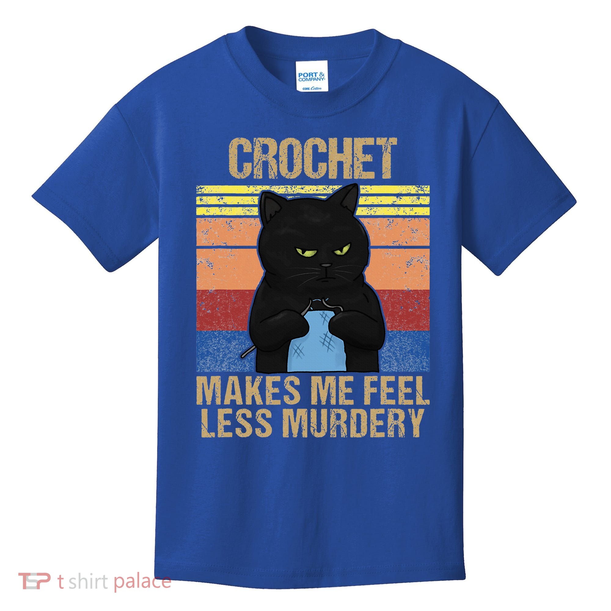 Funny Crochet Mom Makes Me Feel Less Murdery Vintage Kids T-Shirt