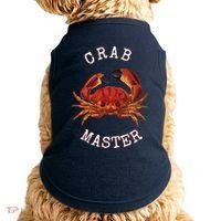 FUN CRAB MASTER I LOVE CRABBING & FISHING SEAFOOD HUNTER Doggie Tank thumb 0
