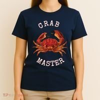 FUN CRAB MASTER I LOVE CRABBING & FISHING SEAFOOD HUNTER T-Shirt thumb 4