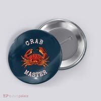 FUN CRAB MASTER I LOVE CRABBING & FISHING SEAFOOD HUNTER Button thumb 0