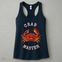FUN CRAB MASTER I LOVE CRABBING & FISHING SEAFOOD HUNTER Women's Tank Top thumb 3