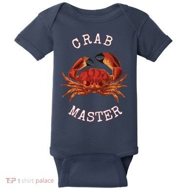 FUN CRAB MASTER I LOVE CRABBING & FISHING SEAFOOD HUNTER Baby Bodysuit