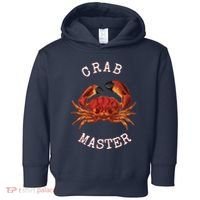 FUN CRAB MASTER I LOVE CRABBING & FISHING SEAFOOD HUNTER Toddler Hoodie thumb 0