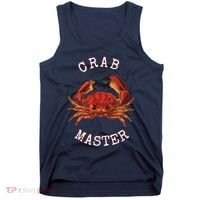 FUN CRAB MASTER I LOVE CRABBING & FISHING SEAFOOD HUNTER Tank Top thumb 0