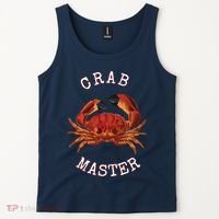 FUN CRAB MASTER I LOVE CRABBING & FISHING SEAFOOD HUNTER Tank Top thumb 2