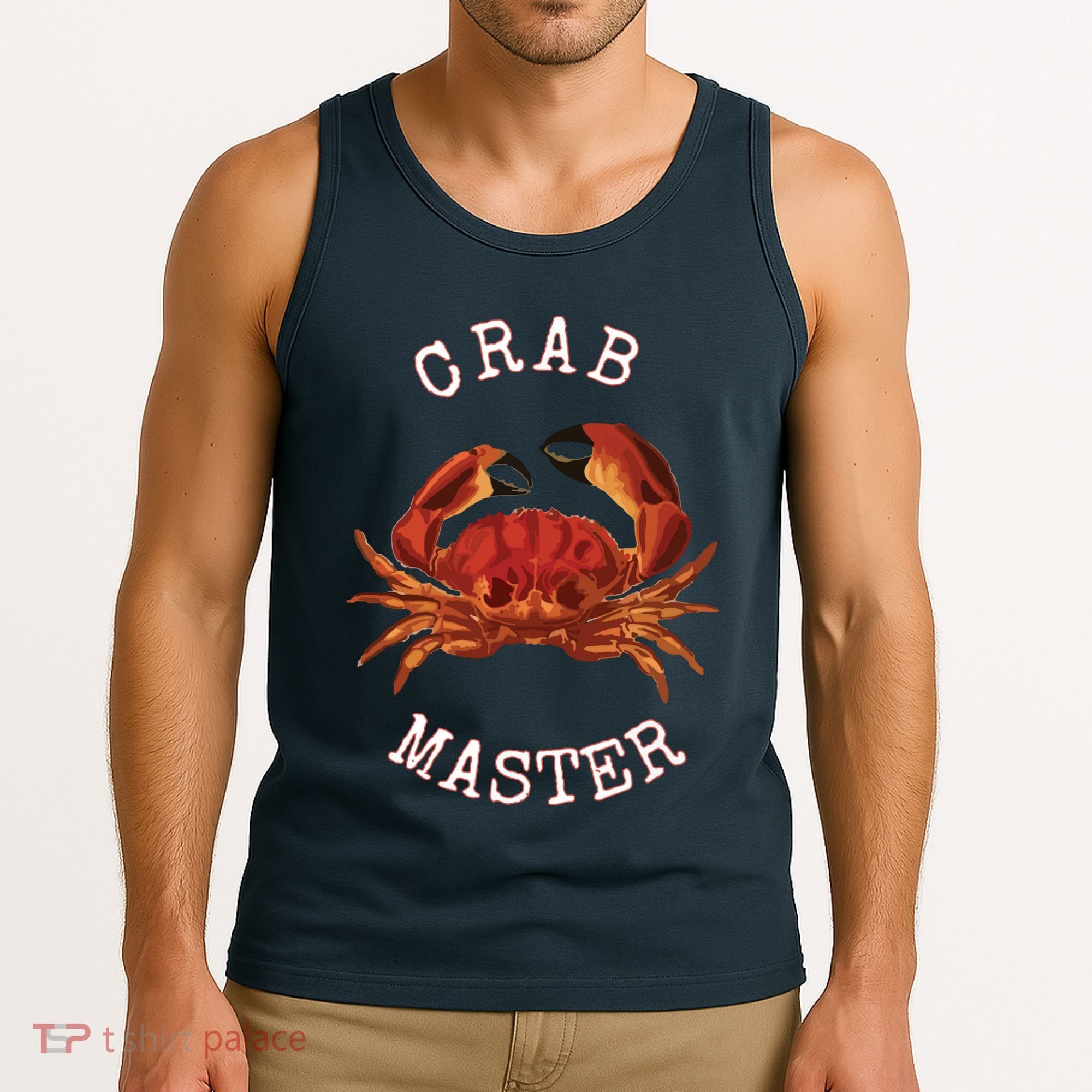 FUN CRAB MASTER I LOVE CRABBING & FISHING SEAFOOD HUNTER Tank Top