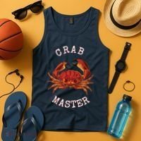 FUN CRAB MASTER I LOVE CRABBING & FISHING SEAFOOD HUNTER Tank Top thumb 4
