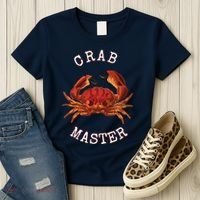 FUN CRAB MASTER I LOVE CRABBING & FISHING SEAFOOD HUNTER Women's T-Shirt thumb 3