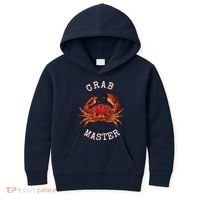 FUN CRAB MASTER I LOVE CRABBING & FISHING SEAFOOD HUNTER Kids Hoodie thumb 0