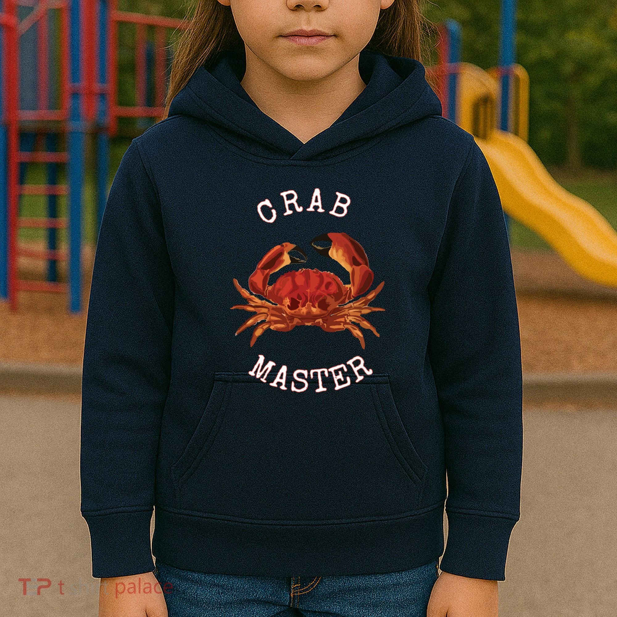 FUN CRAB MASTER I LOVE CRABBING & FISHING SEAFOOD HUNTER Kids Hoodie
