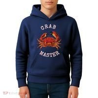 FUN CRAB MASTER I LOVE CRABBING & FISHING SEAFOOD HUNTER Kids Hoodie thumb 4