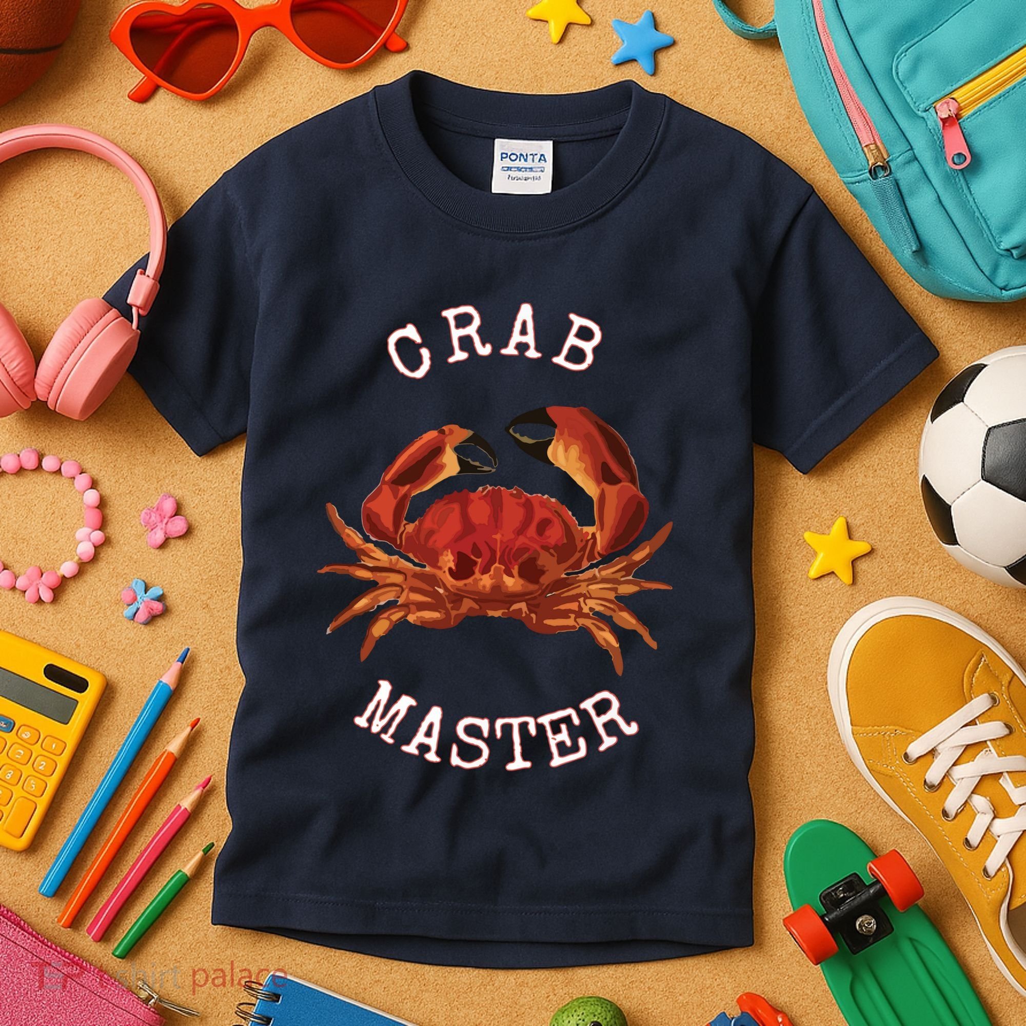 FUN CRAB MASTER I LOVE CRABBING & FISHING SEAFOOD HUNTER Kids T-Shirt