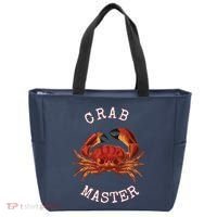 FUN CRAB MASTER I LOVE CRABBING & FISHING SEAFOOD HUNTER Tote Bag thumb 0