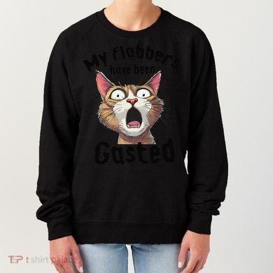 Funny Cat My Flabbers Have Been Gasted Retro Graphic Cute Women's Sweatshirt