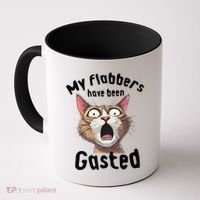 Funny Cat My Flabbers Have Been Gasted Retro Graphic Cute Coffee Mug thumb 0