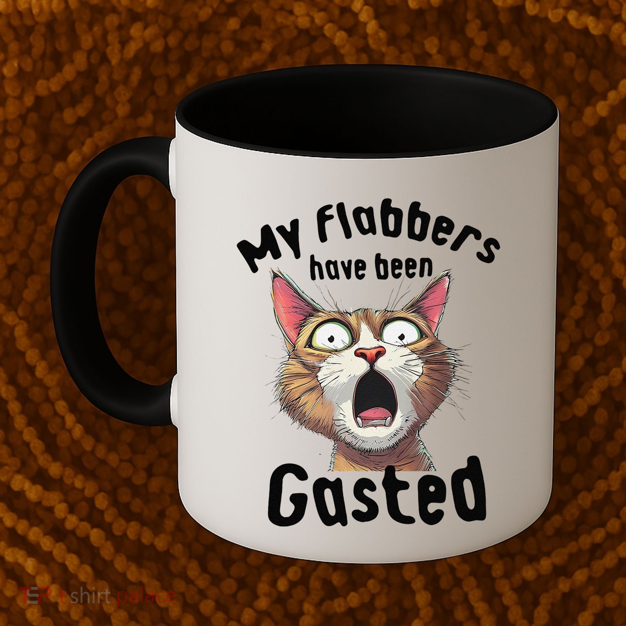 Funny Cat My Flabbers Have Been Gasted Retro Graphic Cute Coffee Mug