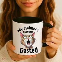 Funny Cat My Flabbers Have Been Gasted Retro Graphic Cute Coffee Mug thumb 3