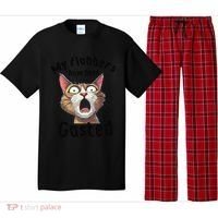 Funny Cat My Flabbers Have Been Gasted Retro Graphic Cute Pajama Set thumb 0