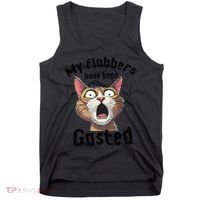Funny Cat My Flabbers Have Been Gasted Retro Graphic Cute Tank Top thumb 0