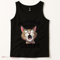 Funny Cat My Flabbers Have Been Gasted Retro Graphic Cute Tank Top thumb 2