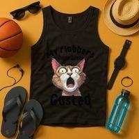 Funny Cat My Flabbers Have Been Gasted Retro Graphic Cute Tank Top thumb 4