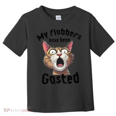 Funny Cat My Flabbers Have Been Gasted Retro Graphic Cute Toddler T-Shirt