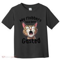 Funny Cat My Flabbers Have Been Gasted Retro Graphic Cute Toddler T-Shirt thumb 0