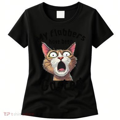 Funny Cat My Flabbers Have Been Gasted Retro Graphic Cute Women's T-Shirt