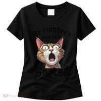 Funny Cat My Flabbers Have Been Gasted Retro Graphic Cute Women's T-Shirt thumb 0