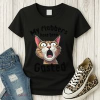 Funny Cat My Flabbers Have Been Gasted Retro Graphic Cute Women's T-Shirt thumb 3