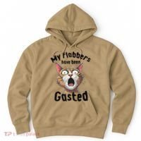 Funny Cat My Flabbers Have Been Gasted Retro Graphic Cute Hoodie thumb 0