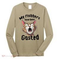 Funny Cat My Flabbers Have Been Gasted Retro Graphic Cute Long Sleeve Shirt thumb 0