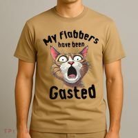 Funny Cat My Flabbers Have Been Gasted Retro Graphic Cute T-Shirt thumb 3