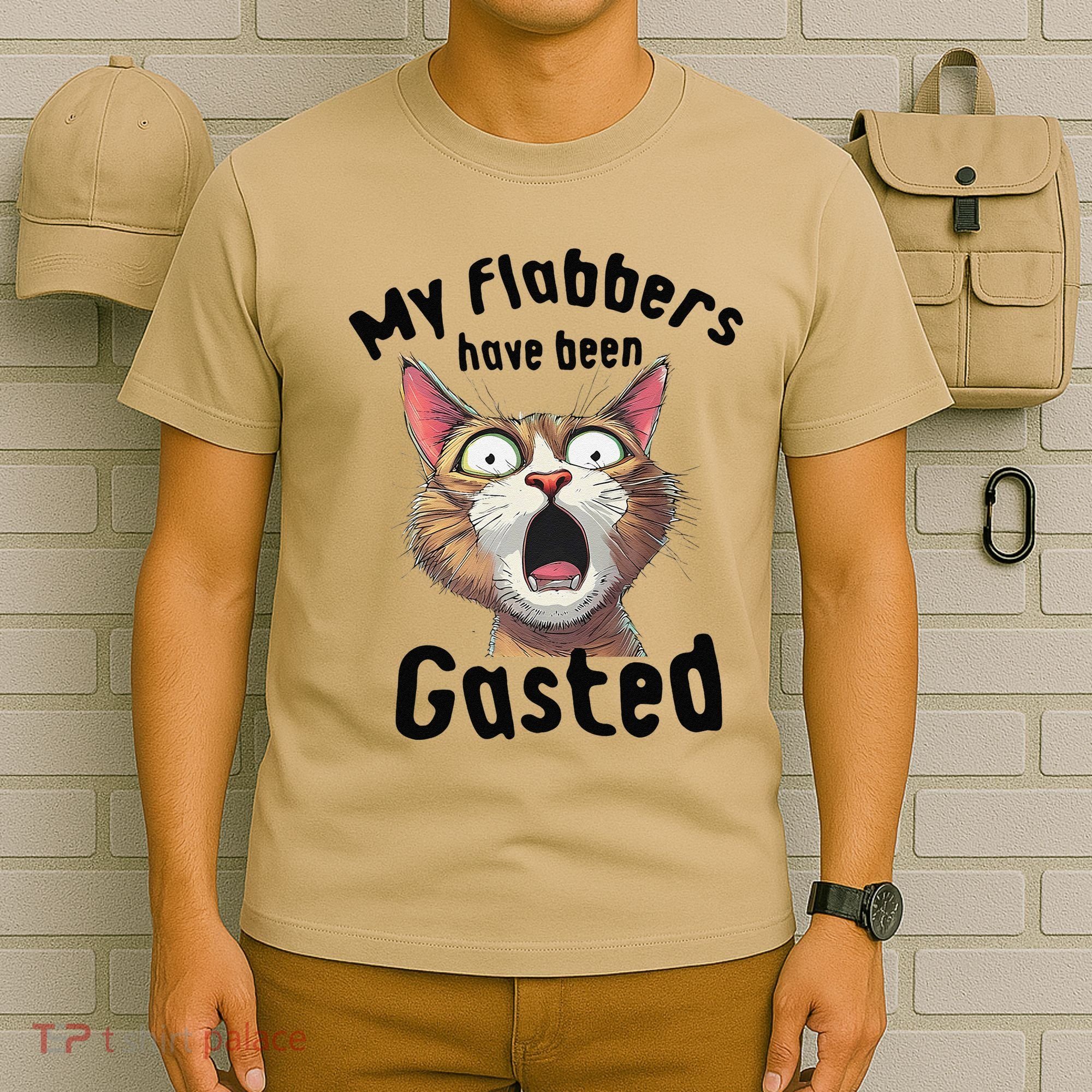 Funny Cat My Flabbers Have Been Gasted Retro Graphic Cute T-Shirt